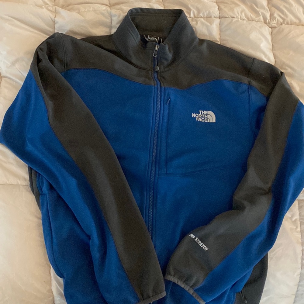 The north face Tka stretch. Blue and gray jacket